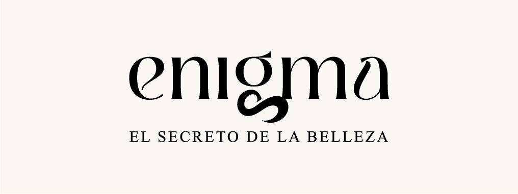 Enigma — logotipo sobre crema